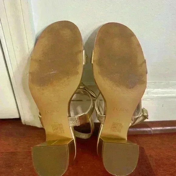 J Crew Bow Heeled Sandals Worn Once - Excellent condition - size 7.5 - Picture 5 of 5